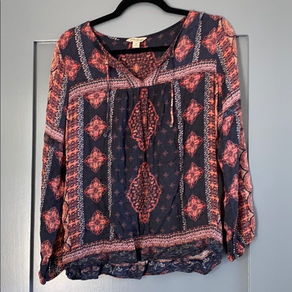 Lucky Brand Boho long sleeve top - Picture 4 of 6